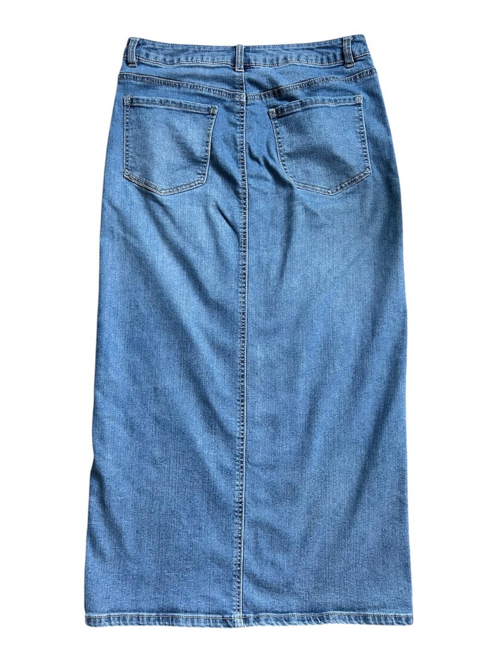 Rachel Zoe Maxi Pencil Line Denim Skirt Size 6 - Picture 4 of 8